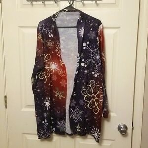 Snowflake print cardigan